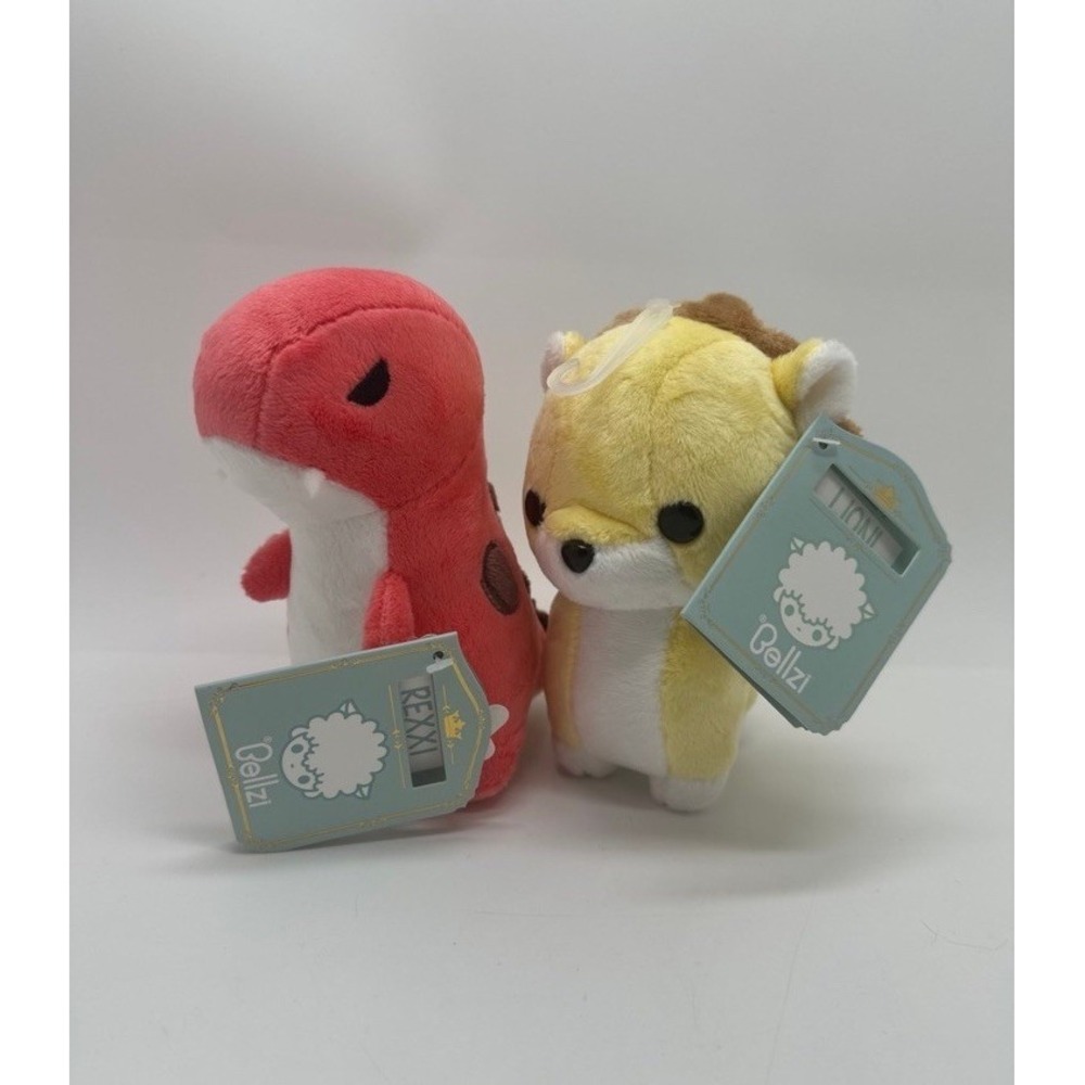 Bellzi Rexxi Tyrannosaurus & Lioni The Lion Plush Lot